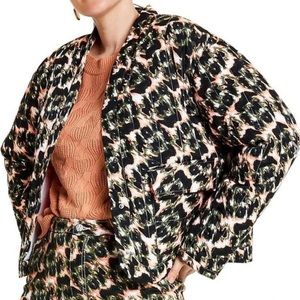 Rachel Comey LIMITED EDITION Animal Print Cropped Quilted Jacket